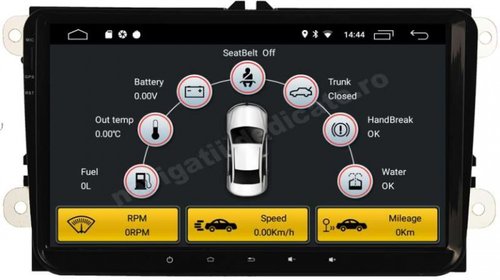 Dvd Gps Auto Navigatie Android Ecran 8 inch Seat Leon Altea Toledo Alhambra Carkit Usb NAVD-MT9800