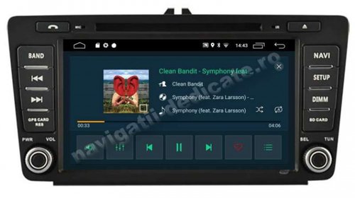 Dvd Gps Auto Navigatie Dedicata Android Skoda Octavia 2 Facelift 2005-2014 Ecran 8" NAVD-MT9725