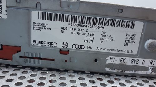 DVD player navigatie Audi A6 4F C6 3.0 TDI BMK
