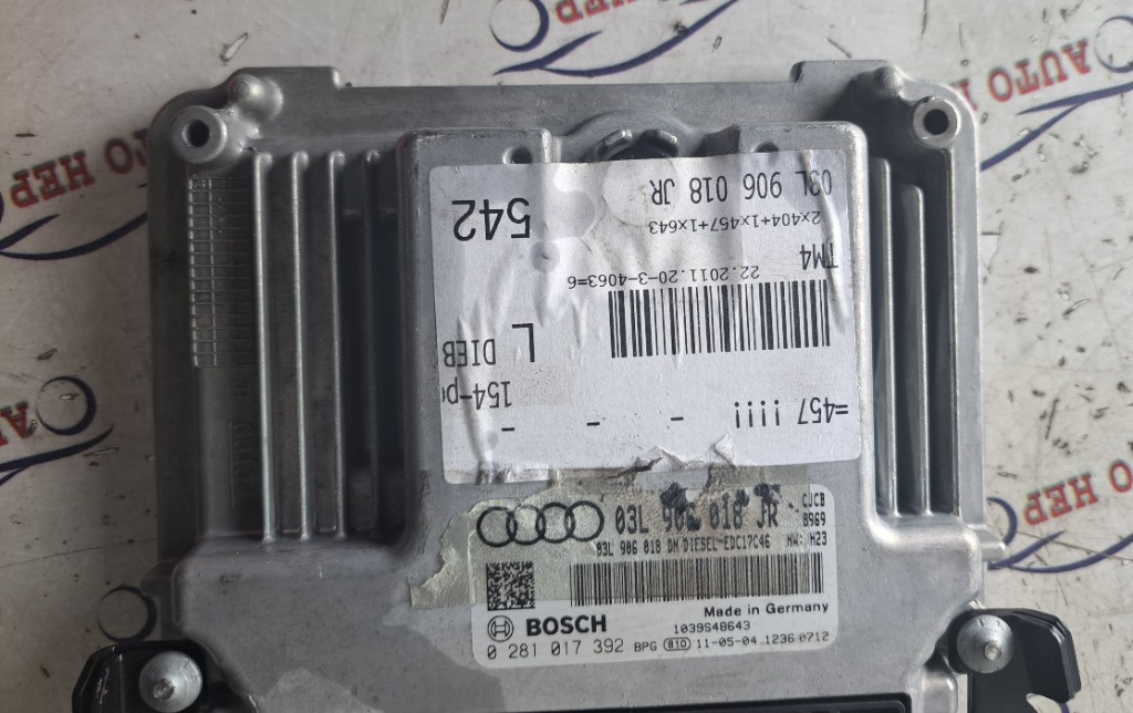 ECU Calculator motor Audi A4 03L906018JR 03L 906 018 JR 0281017392 0 281 017 392