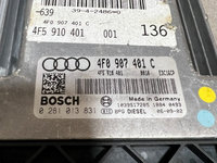 ECU Calculator motor Audi A6 2.7TDI 4F0 907 401 C / 4F0910402C, Cod Bosch 0281013831