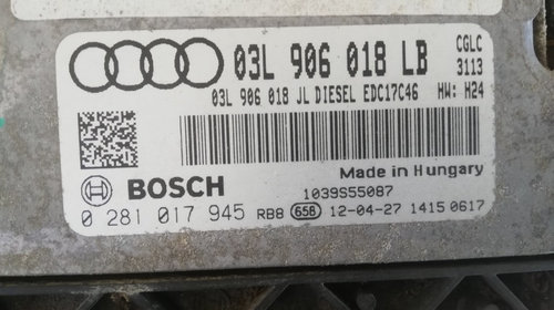 ECU Calculator motor Audi A6 4G 2.0 TDI Automat 177 cai motor CGL CGLC cod 03L906018LB an 2011 2012 2013 2014