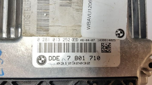 ECU Calculator motor BMW DDE7801710 EDC16C35-2.12