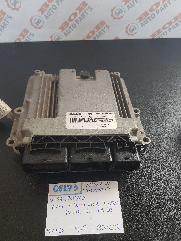 ECU CALCULATOR MOTOR DACIA RENAULT 237102747R 237104377R 0281030973 08173 1C/L14