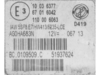 ECU Calculator motor Fiat Panda 1.2 51937624 IAW 5SF8.E7