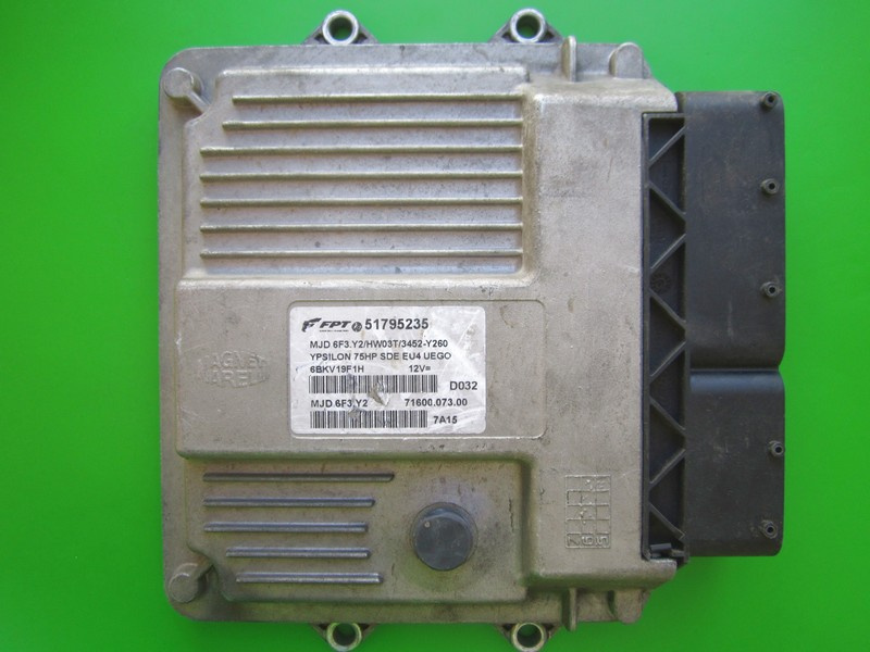 ECU Calculator motor Lancia Y 1.3JTD 51795235 6F3.Y2 HW03T }