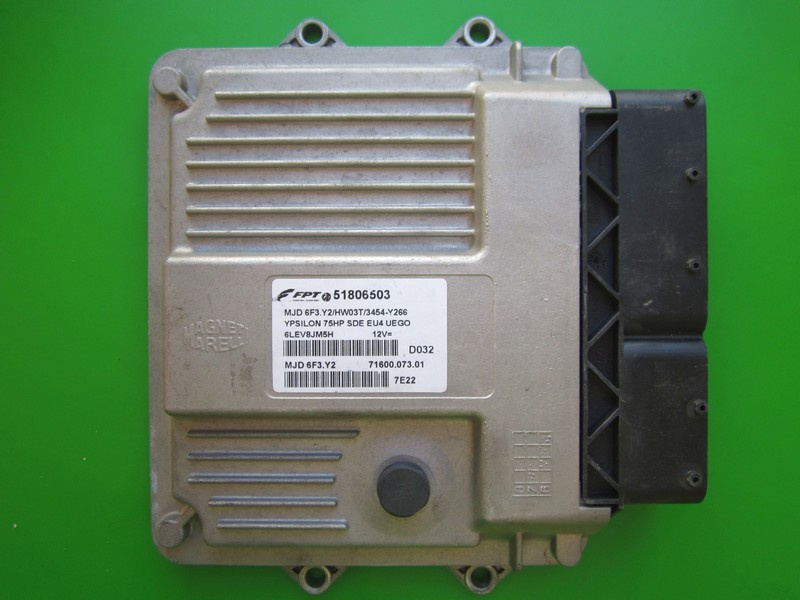 ECU Calculator motor Lancia Y 1.3JTD 51806503 6F3.Y2 HW03T }