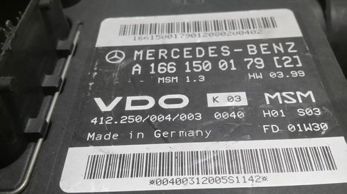 ECU Calculator motor Mercedes A140 1.4 A1661500179, A1661404600