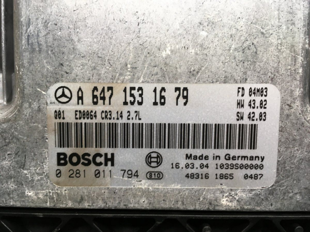 ECU Calculator motor Mercedes E-class co