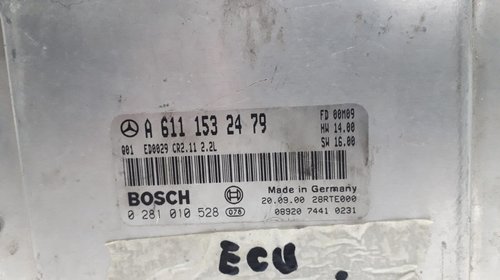 ECU Calculator Motor Mercedes w203 2.2CDI A 611 153 24 79 0 281 010 528