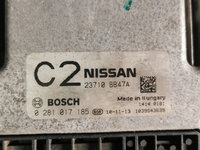 ECU Calculator Motor Nissan Qashqai,Qashqai+2 J10 2.0 DCI Cod: 23710BB47A / 0281017185
