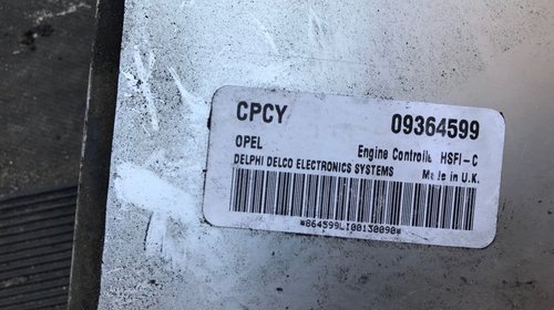 ECU Calculator motor Opel Astra G 1.6 0936459