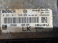 ECU Calculator motor Opel Astra H 1.7CDTI 12992628 0281011380 VAG