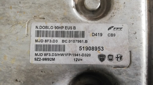 ECU Calculator motor Opel Combo D 1.3 CDTi 90 cai motor A13FD cod 51908953 an 2012 2013