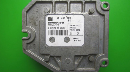 ECU Calculator motor Opel Vectra C 1.8 553543