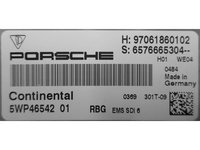 ECU Calculator motor Porsche Panamera 4.8 97061860102 5WP46542 EMS SDI6