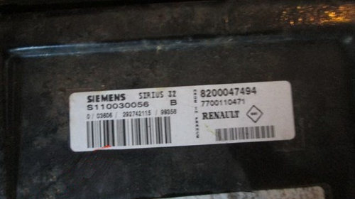 ECU Calculator motor Renault Scenic 1.6 82000