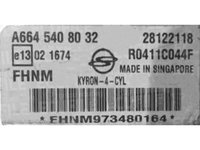 ECU Calculator motor SsangYong Kyron 2.0XDI A6645408032 28122118 DCM3.1{