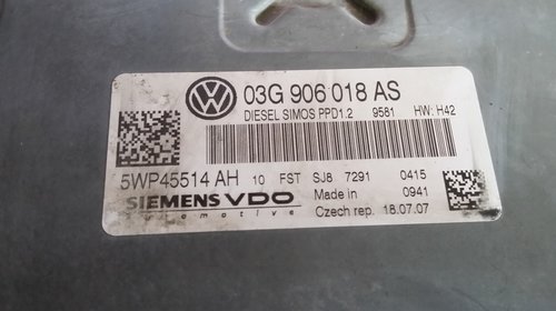 ECU Calculator motor VW Passat 2.0TDI 03G906018AS SIMOS PPD1.2 BMR