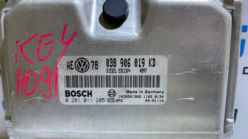 ECU Calculator Motor VW Passat B5.5 1.9 TDI AVF 131CP 2001 - 2005 Cod 038906019KD 0281011205