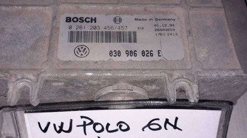 ECU Calculator motor VW Polo 6N 1.3 benzina, 1997, cod 030906026E, 0261203456/457,