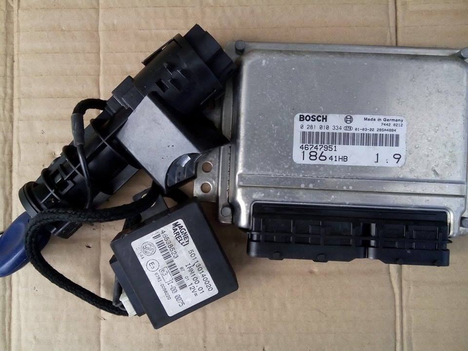 Ecu engine controler fiat multipla 1.9 jtd bosch 0281010334 cheie