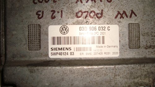 ECU VW Polo 9N motor 1.2 cod AWY Siemens 5WP4012403 03D906032C