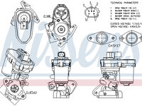 EGR FIAT DUCATO Bus (250_) 130 Multijet 2,3 D 100 Multijet 2,2 D 120 Multijet 2,3 D 100cp 120cp 131cp NISSENS NIS 98151 2006 2007 2008 2009 2010 2011