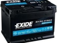 Ek700 baterie exide micro hybrid agm 70ah