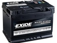 El600 baterie exide micro-hybrid ecm 60ah