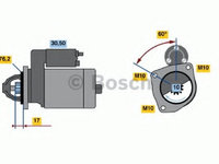 Electromotor 0 986 013 270 BOSCH pentru Ford Fiesta Ford Escort Ford Orion Ford Courier Ford Verona Mazda 121 Mazda Soho