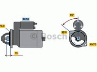 Electromotor 0 986 017 661 BOSCH pentru Nissan Primera Nissan 100 Nissan Nxnxr Nissan Almera Nissan Pulsar Nissan Avenir Nissan Sabre