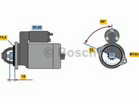 Electromotor 0 986 018 480 BOSCH pentru Toyota Corolla Toyota Runx Toyota Avensis Toyota Altis Toyota Axioaltis Toyota Auris Toyota Blade