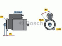 Electromotor 0 986 018 500 BOSCH pentru Skoda Praktik Skoda Roomster Skoda Fabia Seat Ibiza Seat Cordoba Vw Derby Vw Polo Vw Fox