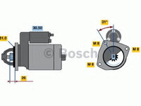 Electromotor 0 986 018 960 BOSCH pentru Fiat Ducato Peugeot Boxer CitroEn Jumper CitroEn Relay Peugeot Manager