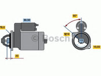 Electromotor 0 986 019 361 BOSCH pentru Opel Astra Opel Zafira Opel Corsa Opel Vita Opel Combo Honda Civic