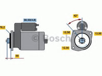 Electromotor 0 986 020 330 BOSCH pentru Vw Touran Vw Jetta Vw Vento Vw Golf Vw Caddy Vw Beetle Vw Novo Vw Passat Vw Eos Skoda Yeti Skoda Laura Skoda Octavia Seat Altea Seat Leon Audi A3 Vw Polo