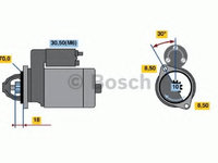 Electromotor 0 986 021 260 BOSCH pentru Mercedes-benz A-class Mercedes-benz Vaneo Mercedes-benz B-class