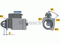 Electromotor 0 986 021 741 BOSCH pentru Nissan Kubistar Renault Symbol Renault Thalia Renault Clio Renault Kangoo Renault Megane Nissan March Nissan Micra Nissan Almera Nissan Pulsar Renault ScEnic Renault Logan Renault Tondar Renault Euro Renault Mo