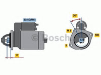 Electromotor 0 986 022 121 BOSCH pentru Ford Fiesta Ford Ikon Ford Fusion Mazda 2 Mazda Demio Ford B-max Ford Transit