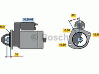 Electromotor 0 986 023 200 BOSCH pentru Volvo V40 Bmw Seria 3 Man Tga Man Tgl Man Tgm