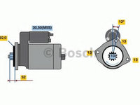 Electromotor 0 986 023 430 BOSCH pentru Nissan Navara Nissan Pick Bmw Seria 3 Bmw Z4 Nissan Sunny Iveco Eurotech Iveco Eurostar Iveco Eurocargo Iveco Stralis Iveco Eurotrakker Iveco Trakker