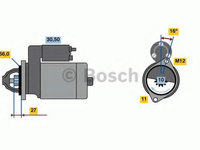 Electromotor 0 986 024 030 BOSCH pentru Audi A6 Audi Q5 Audi A5 Audi A4