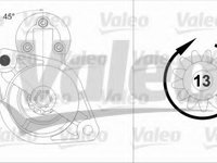 Electromotor 458219 VALEO pentru Opel Astra Opel Corsa Opel Vita Opel Combo Honda Civic Opel Zafira Chevrolet Tracker Chevrolet Trax