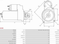 Electromotor ALFA ROMEO 147 (937_) Hatchback, 10.2000 - 12.2010 AS-PL S0388