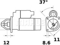 Electromotor ALFA ROMEO 156 932 MAHLE ORIGINAL MS373