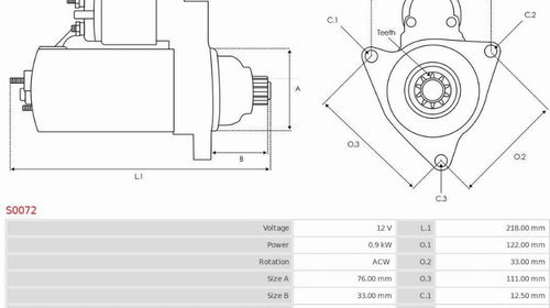 Electromotor ARO 10 AS-PL S0072