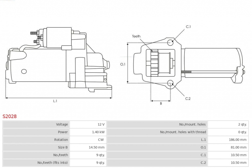 Electromotor AS-PL ISUZU WIZARD (_U_) 19