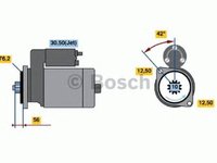 Electromotor AUDI A3 8L1 BOSCH 0001121026