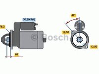 Electromotor AUDI A3 8L1 BOSCH 0001125048